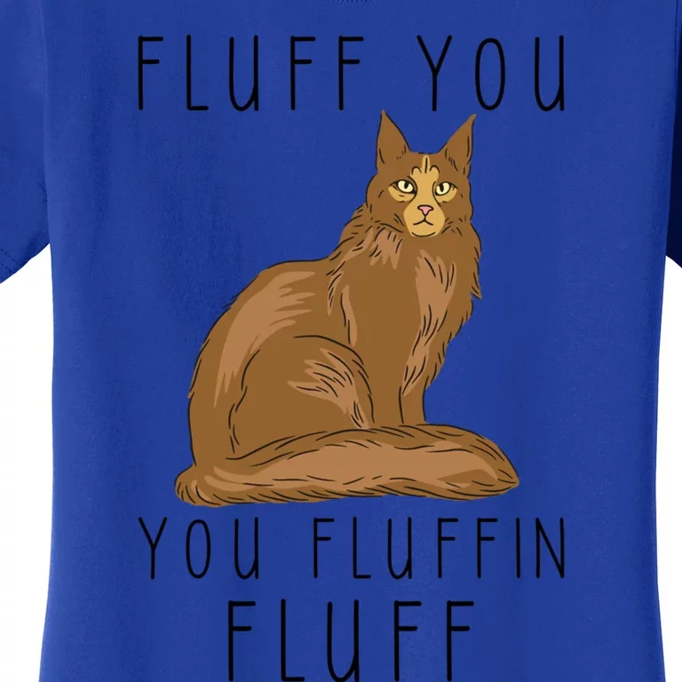 Fluff You You Fluffin Fluff Funny Cat Gift Women's T-Shirt