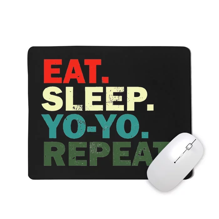 Funny Yo Yo Lover Eat Sleep Yo Yo Repeat Mousepad