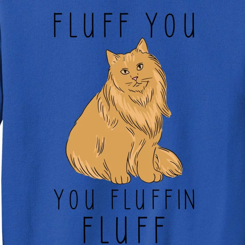 Fluff You You Fluffin Fluff Funny Cat Gift Tall Sweatshirt