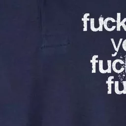 Fuck You You Fucking Fuck /// Faded Grunge Style Softstyle Adult Sport Polo