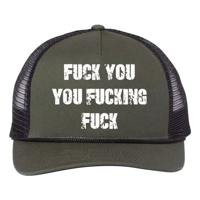 Fuck You You Fucking Fuck Retro Rope Trucker Hat Cap