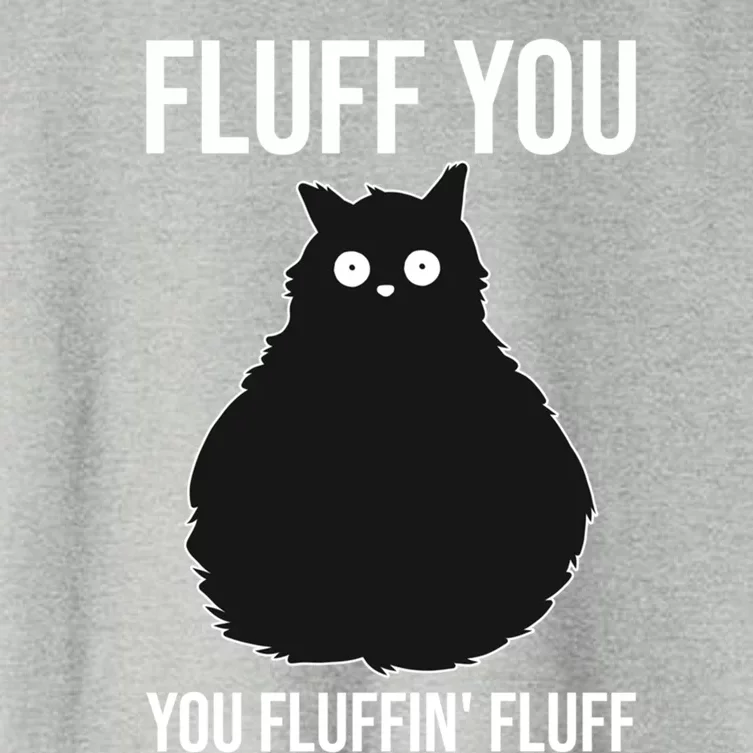 Fluff You You Fluffin' Fluff Cat Kitten For Black Cat Owner Gift Women's Crop Top Tee