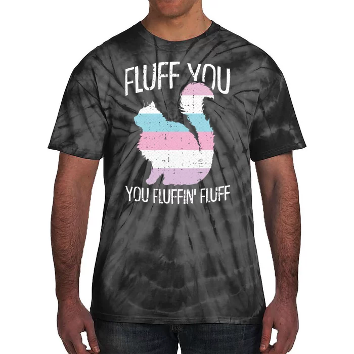 Fluff You You Fluffin Fluff Intersexual Pride Cat Lgbtq Tie-Dye T-Shirt