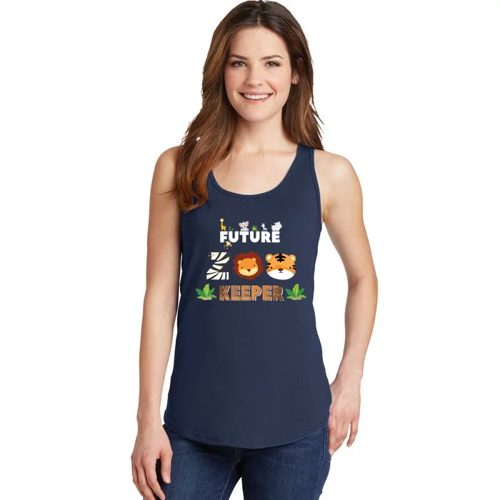 Future Zookeeper Animal Lover Safari Trip Zoo Keeper Costume Ladies Essential Tank