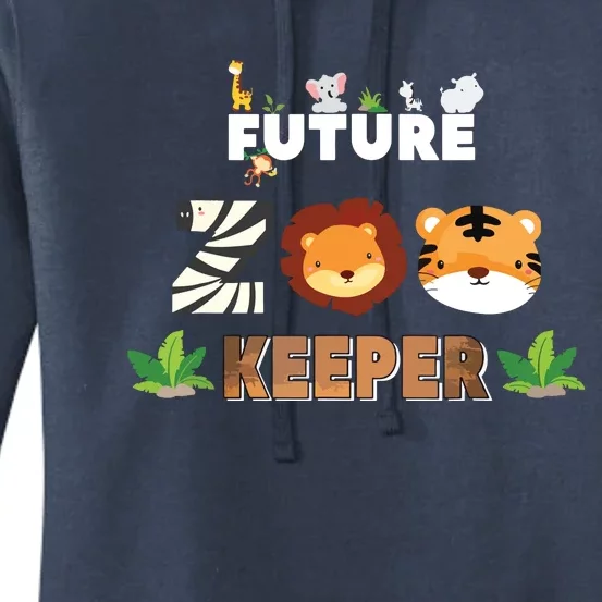 Future Zookeeper Animal Lover Safari Trip Zoo Keeper Costume Women's Pullover Hoodie