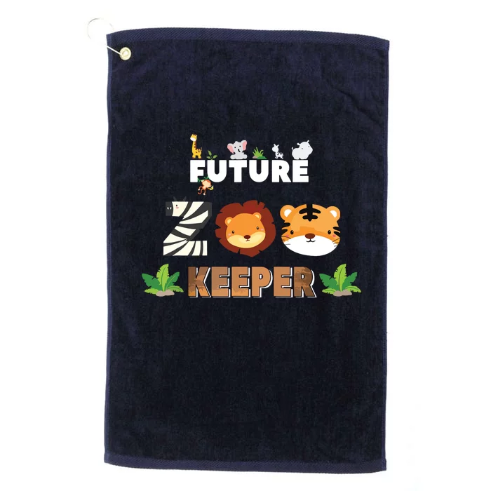 Future Zookeeper Animal Lover Safari Trip Zoo Keeper Costume Platinum Collection Golf Towel