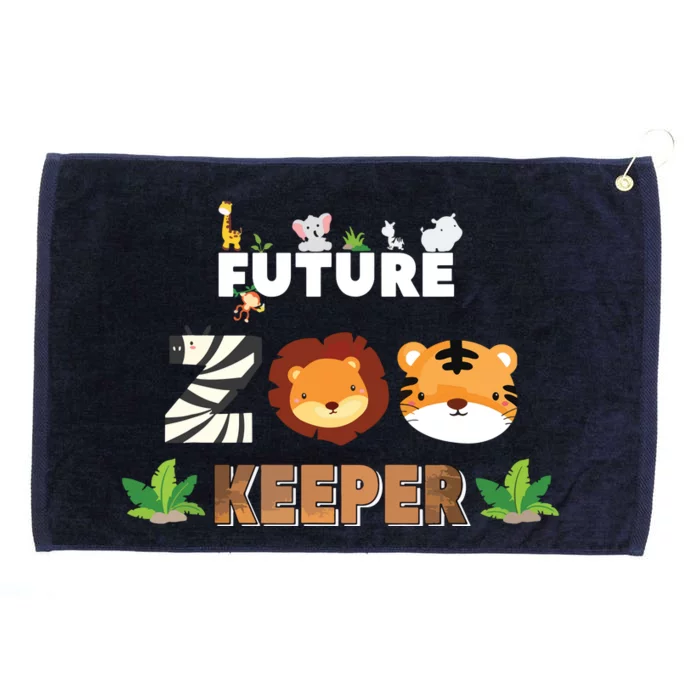 Future Zookeeper Animal Lover Safari Trip Zoo Keeper Costume Grommeted Golf Towel