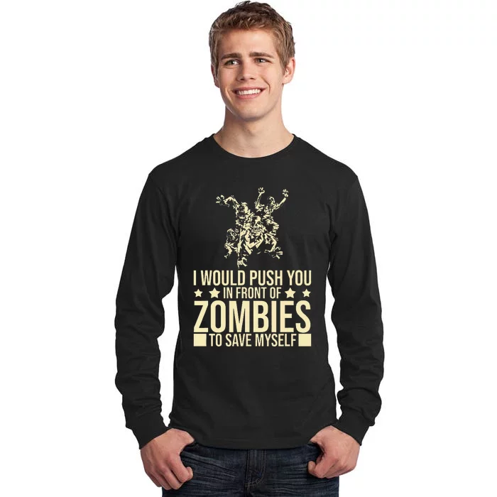 Funny Zombie Apocalypse Survivor Living Dead Zombies Tall Long Sleeve T-Shirt