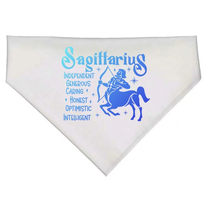 Funny Zodiac Astrology Sagittarius Horoscope Gift USA-Made Doggie Bandana