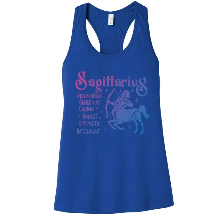 Funny Zodiac Astrology Sagittarius Horoscope Gift Women's Racerback Tank