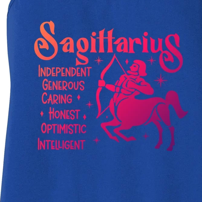 Funny Zodiac Astrology Sagittarius Horoscope Gift Women's Racerback Tank