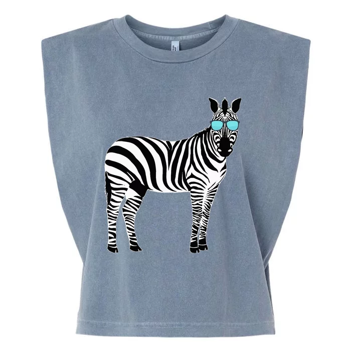 Funny Zoo Animal Africa Gift Zebra Garment-Dyed Women's Muscle Tee