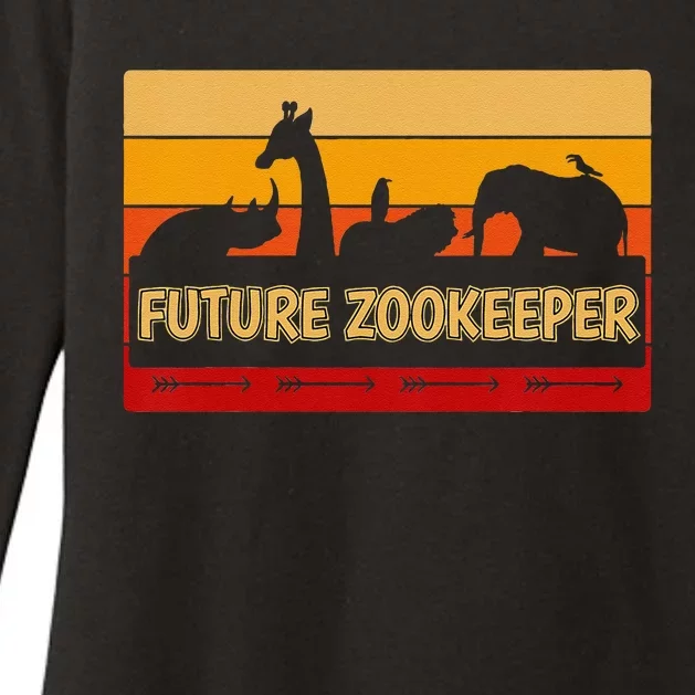 Funny Zoo Animals Wildlife Birthday Party I Future Zookeeper Womens CVC Long Sleeve Shirt