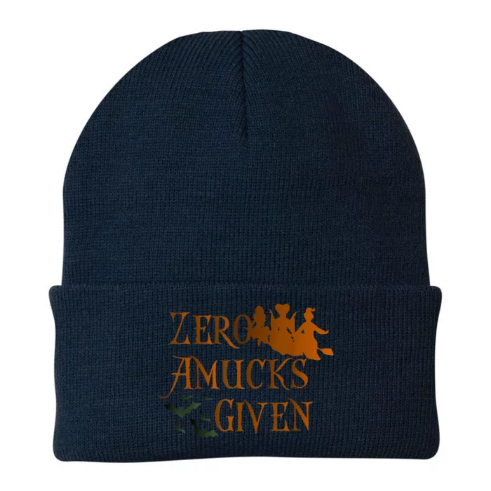 Funny Zero Amucks Given Cute Amuck With Bat Halloween Witch Knit Cap Winter Beanie