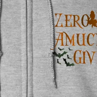 Funny Zero Amucks Given Cute Amuck With Bat Halloween Witch Full Zip Hoodie