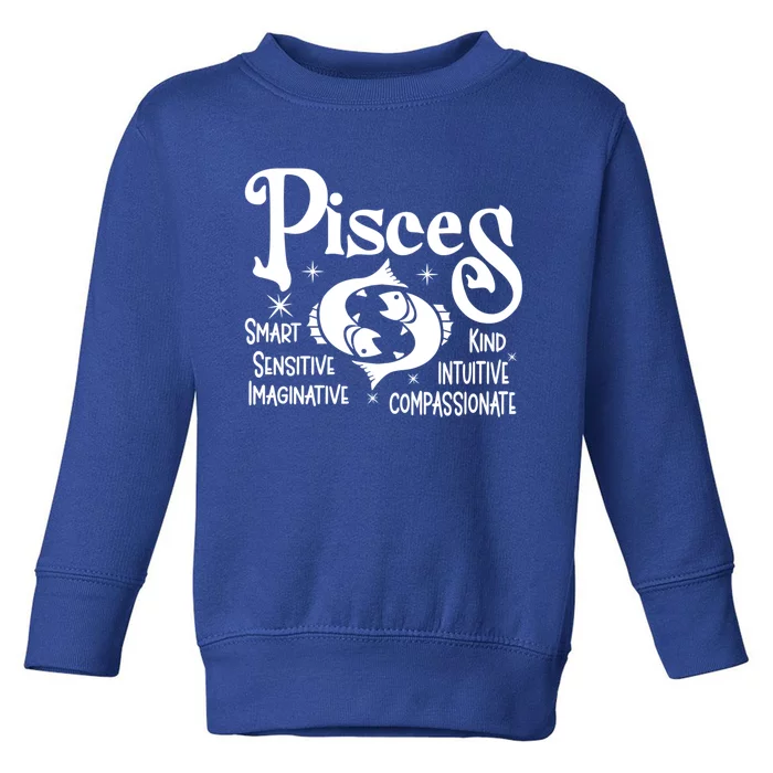 Funny Zodiac Astrology Pisces Horoscope Cute Gift Toddler Sweatshirt