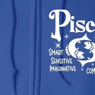 Funny Zodiac Astrology Pisces Horoscope Cute Gift Full Zip Hoodie