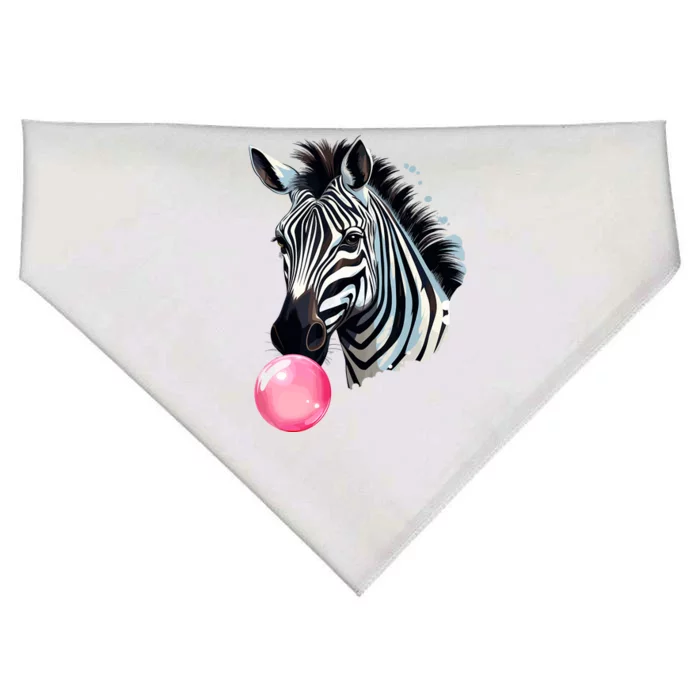 Funny Zebra Bubblegum USA-Made Doggie Bandana