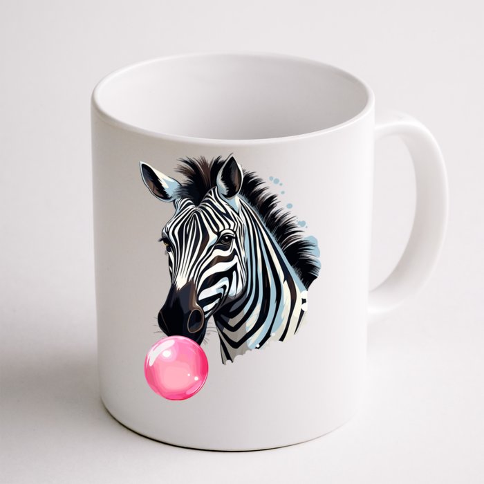 Funny Zebra Bubblegum Front & Back Coffee Mug