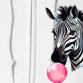 Funny Zebra Bubblegum Full Zip Hoodie