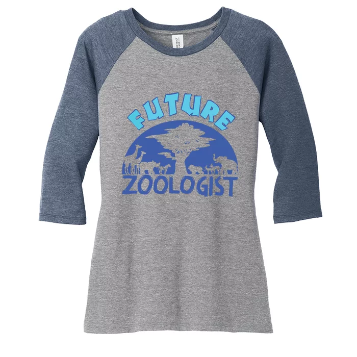 Future Zoologist Cute Zoology Students Funny Zoo Keeper Gift Women's Tri-Blend 3/4-Sleeve Raglan Shirt