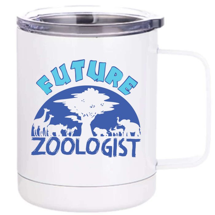 Future Zoologist Cute Zoology Students Funny Zoo Keeper Gift Front & Back 12oz Stainless Steel Tumbler Cup