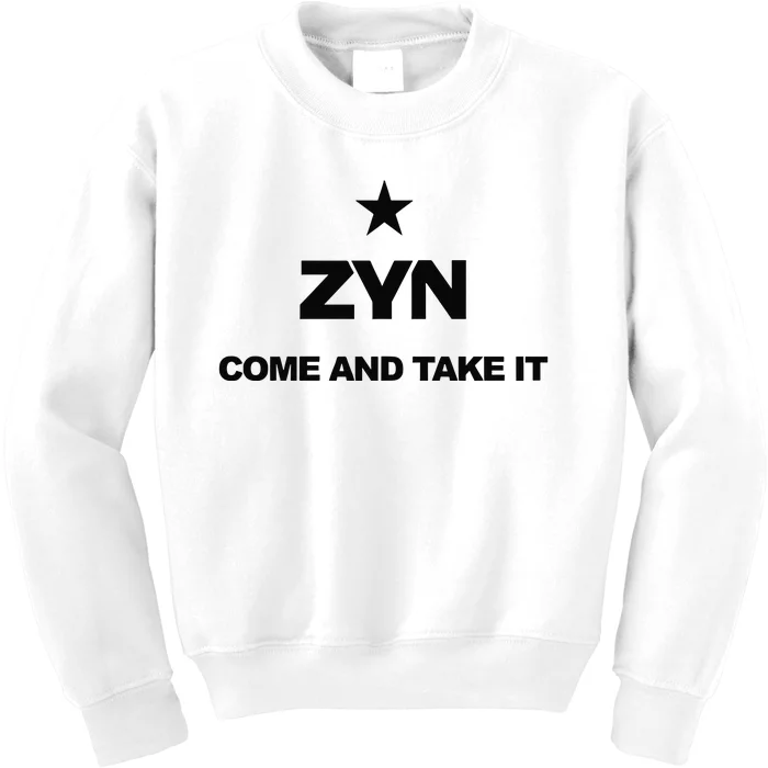 Federal Zyn Crackdown 2024 Zynsurrection Come And Take It Kids Sweatshirt