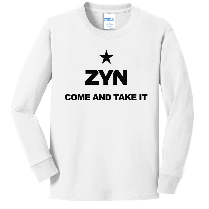 Federal Zyn Crackdown 2024 Zynsurrection Come And Take It Kids Long Sleeve Shirt