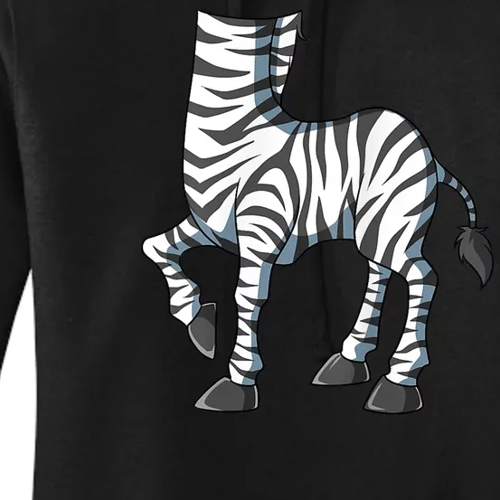 Funny Zebra Costume Zebra Body Headless Zebra Costume Women's Pullover Hoodie