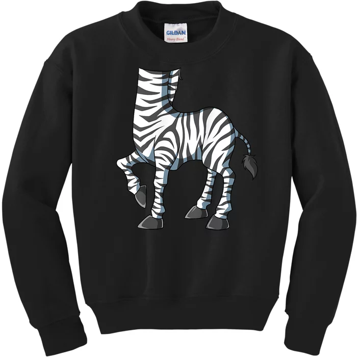 Funny Zebra Costume Zebra Body Headless Zebra Costume Kids Sweatshirt