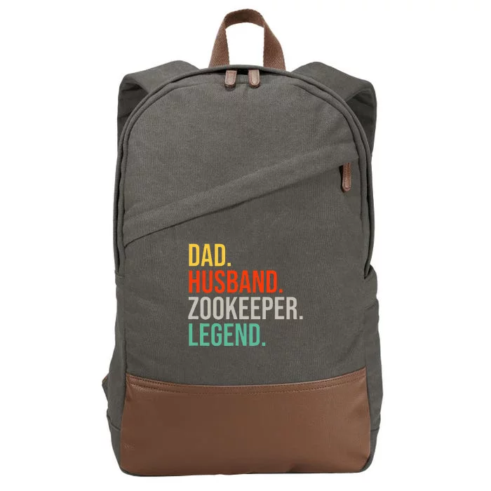 Funny Zookeeper Dad Husband Zoo Animal Keeper Father´s Day Cotton Canvas Backpack