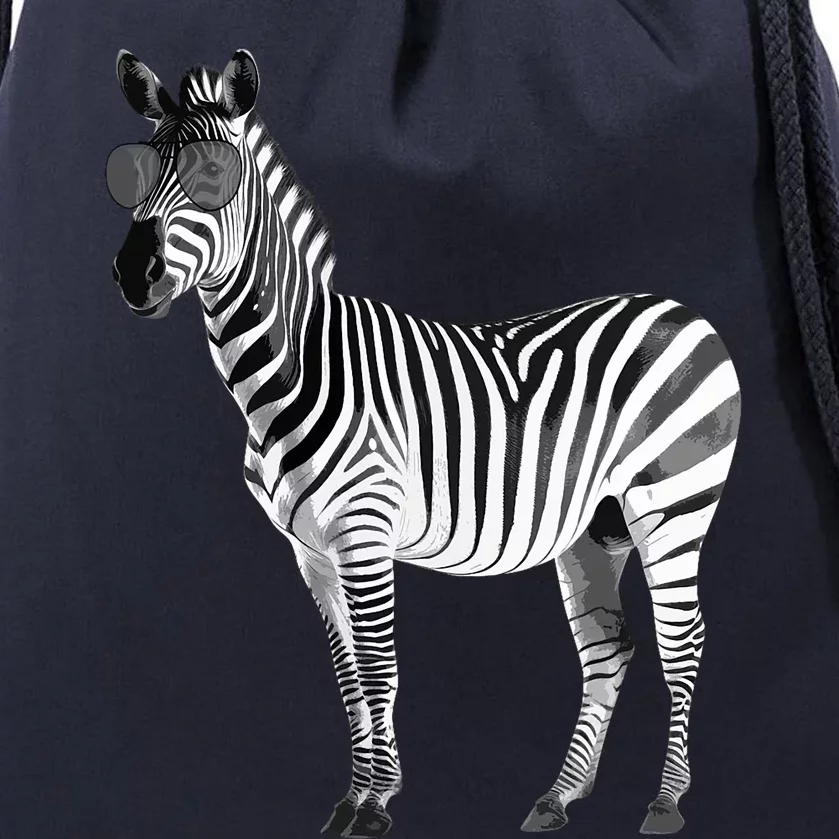 Funny Zebra Design For Animal Zebra Lover Drawstring Bag