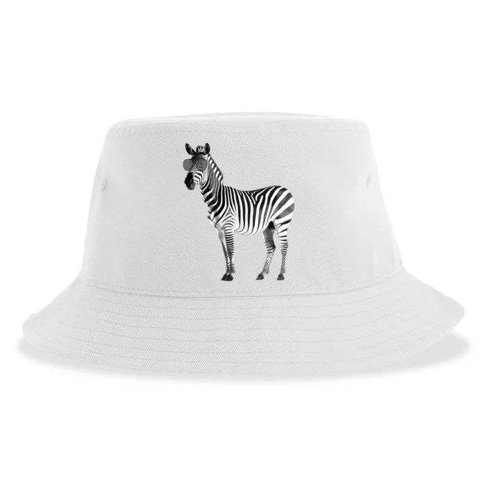 Funny Zebra Design For Animal Zebra Lover Sustainable Bucket Hat