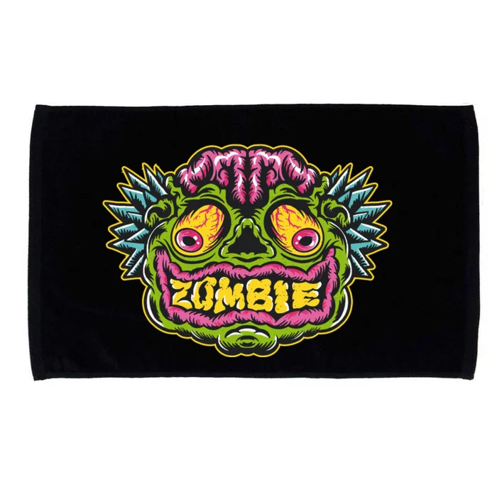 Funny Zombie Face Halloween Microfiber Hand Towel