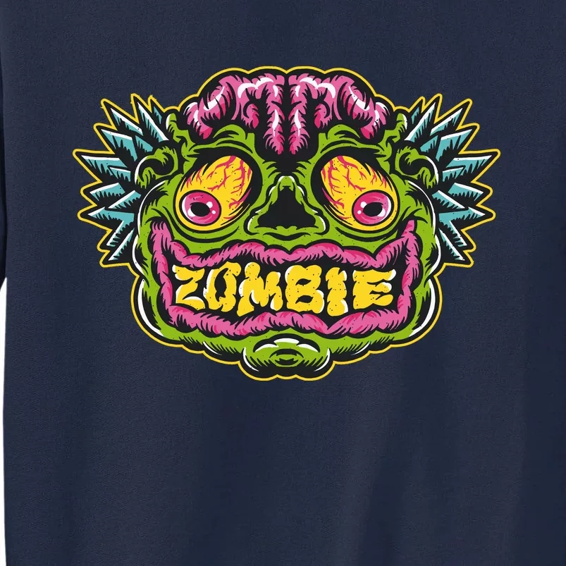 Funny Zombie Face Halloween Tall Sweatshirt