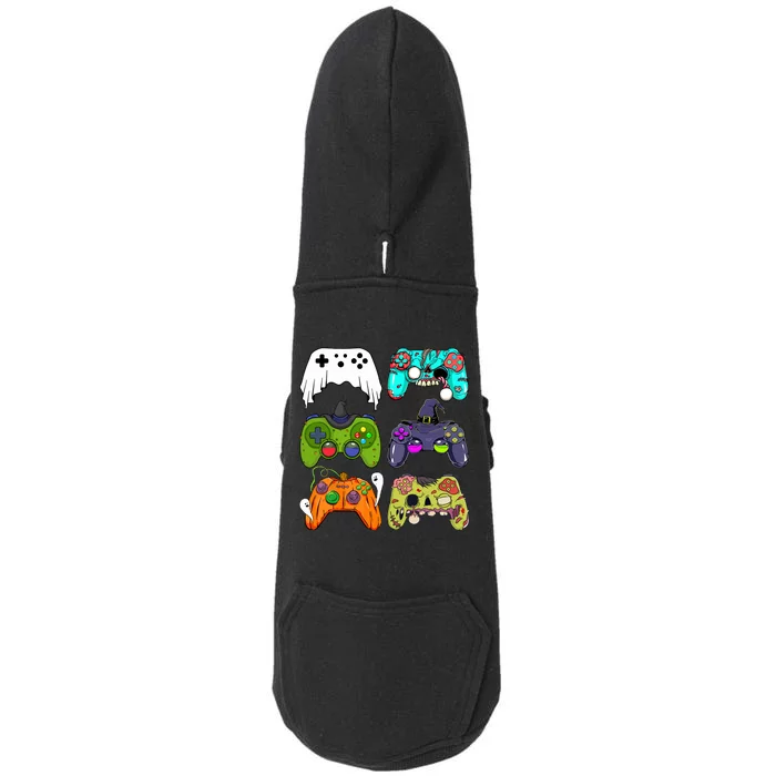 Funny Zombie Gaming Controllers Halloween For Gamer Boy Gift Doggie 3-End Fleece Hoodie