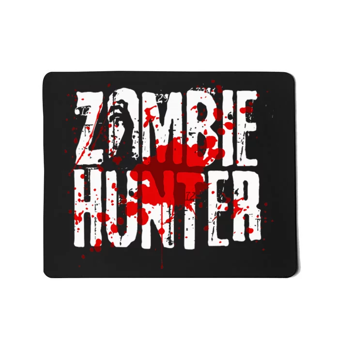 Funny Zombie Hunter Design For Halloween Hunting Mousepad