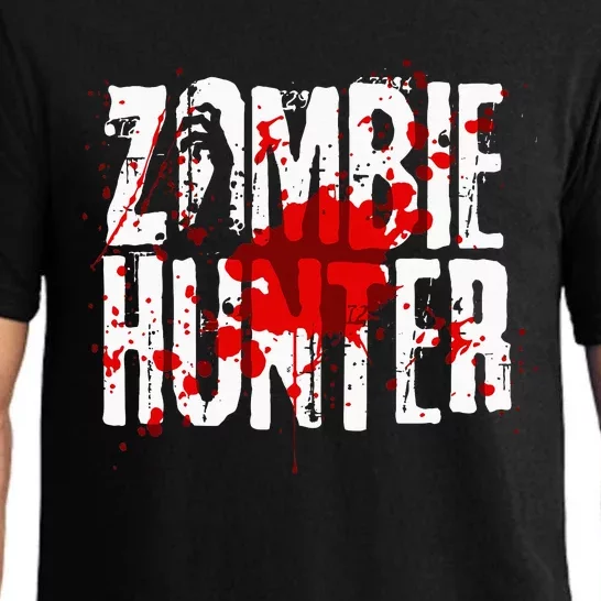 Funny Zombie Hunter Design For Halloween Hunting Pajama Set