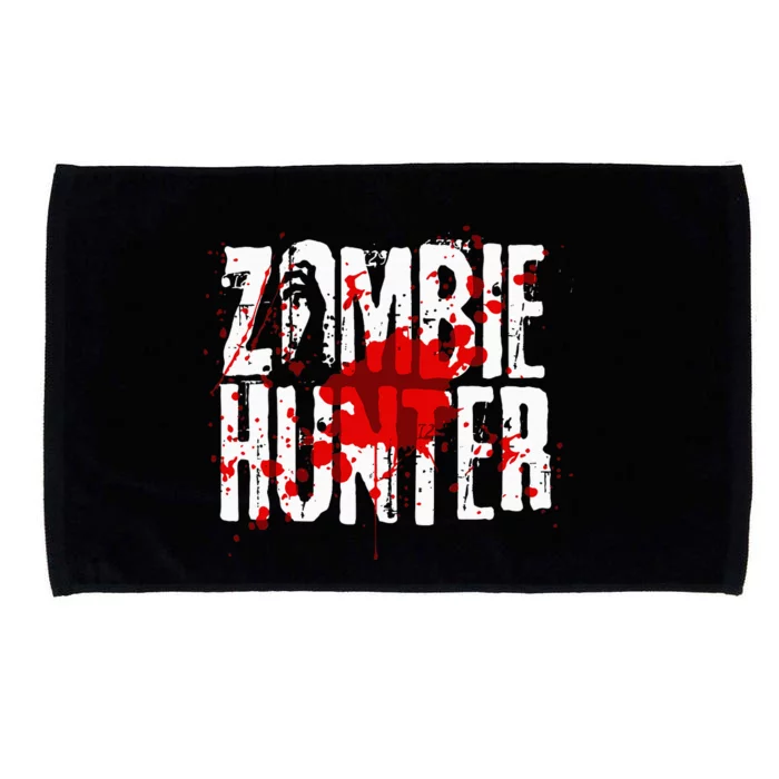 Funny Zombie Hunter Design For Halloween Hunting Microfiber Hand Towel