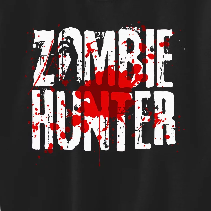 Funny Zombie Hunter Design For Halloween Hunting Kids Sweatshirt