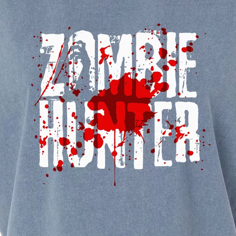 Funny Zombie Hunter Design For Halloween Hunting Garment-Dyed Women's Muscle Tee