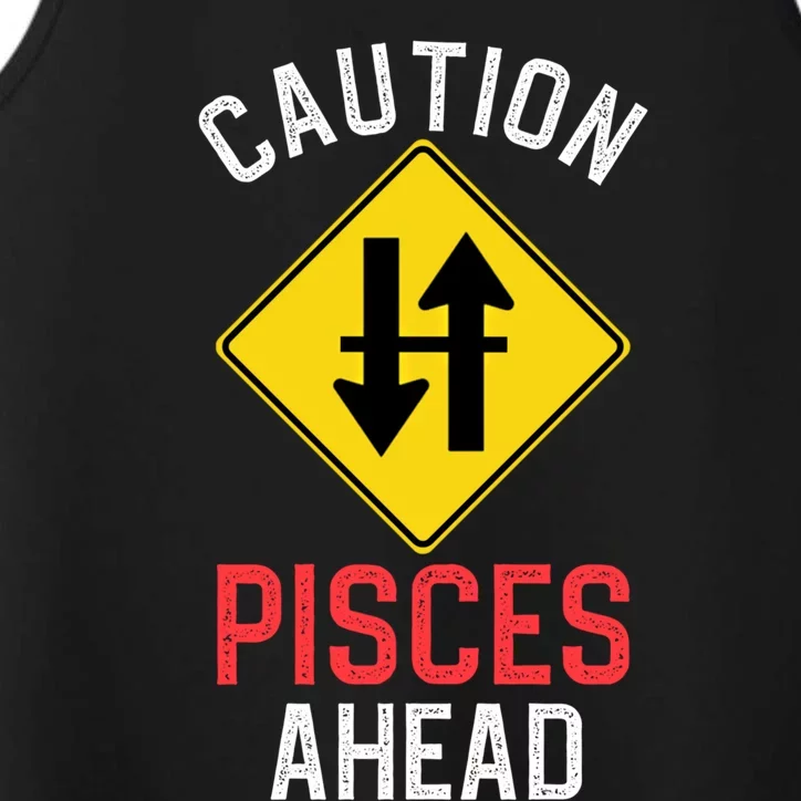 Funny Zodiac Horoscope Pisces Road Sign Traffic Signal Gift Performance Tank