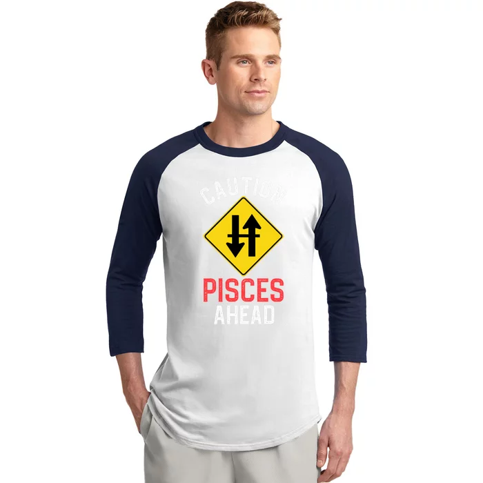 Funny Zodiac Horoscope Pisces Road Sign Traffic Signal Gift Baseball Sleeve Shirt