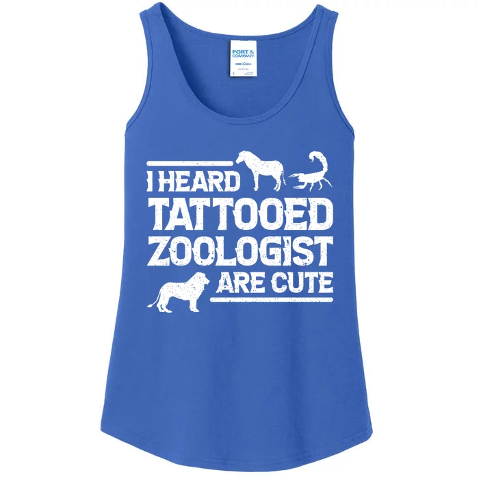 Funny Zoo I Heard Tattooed Zoologist Are Cute Zoology Gift Ladies Essential Tank