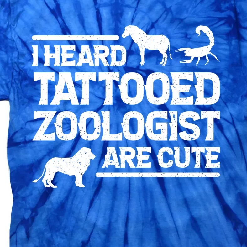 Funny Zoo I Heard Tattooed Zoologist Are Cute Zoology Gift Tie-Dye T-Shirt