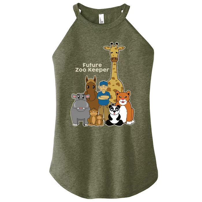 FUTURE ZOO KEEPER African Safari Boy Girl Women’s Perfect Tri Rocker Tank