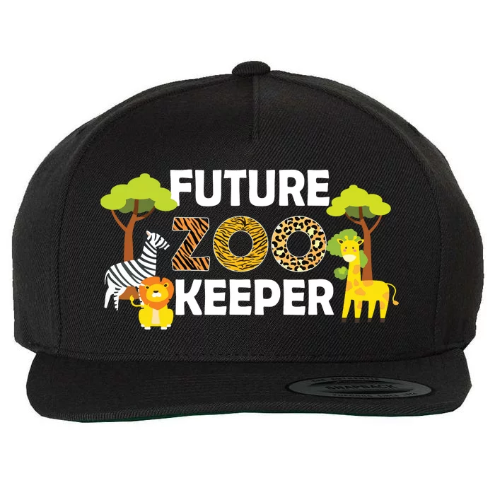 Future Zoo Keeper Safari Trip Zoo Keeper Adventure Wildlife Wool Snapback Cap