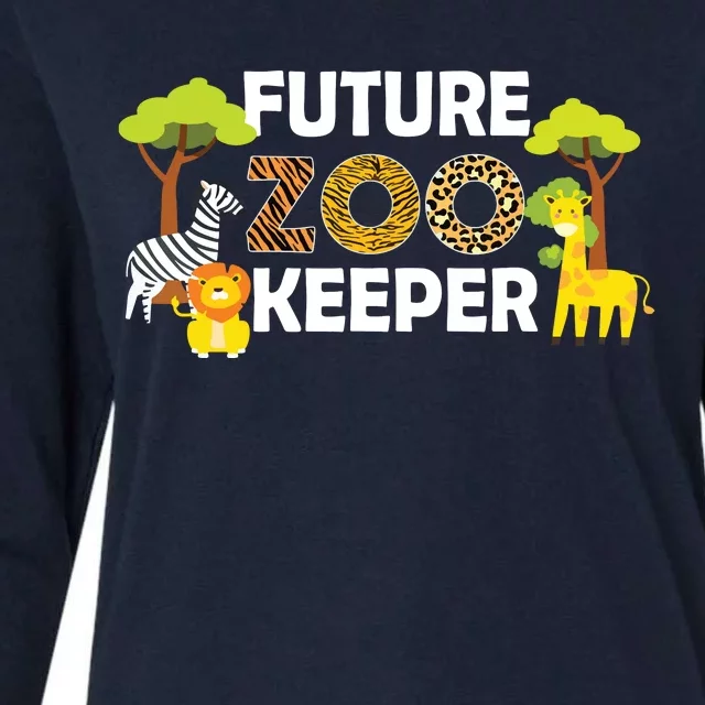 Future Zoo Keeper Safari Trip Zoo Keeper Adventure Wildlife Womens Cotton Relaxed Long Sleeve T-Shirt