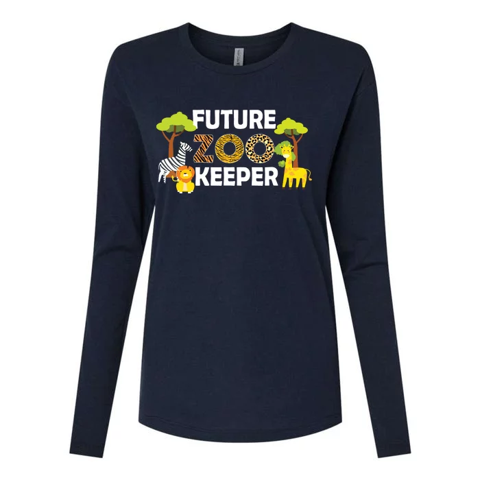 Future Zoo Keeper Safari Trip Zoo Keeper Adventure Wildlife Womens Cotton Relaxed Long Sleeve T-Shirt