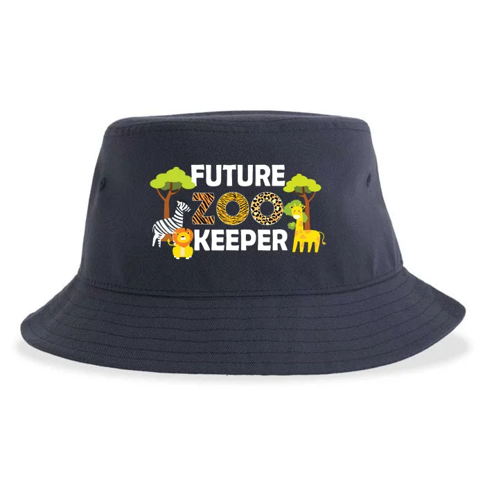 Future Zoo Keeper Safari Trip Zoo Keeper Adventure Wildlife Sustainable Bucket Hat